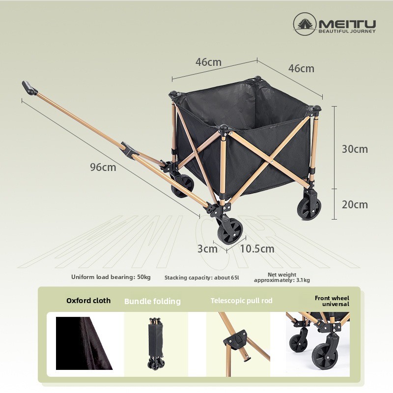Gerobak Lipat Luar Ruangan, Ke - Outdoor Camping Trolley ulasan dan harga