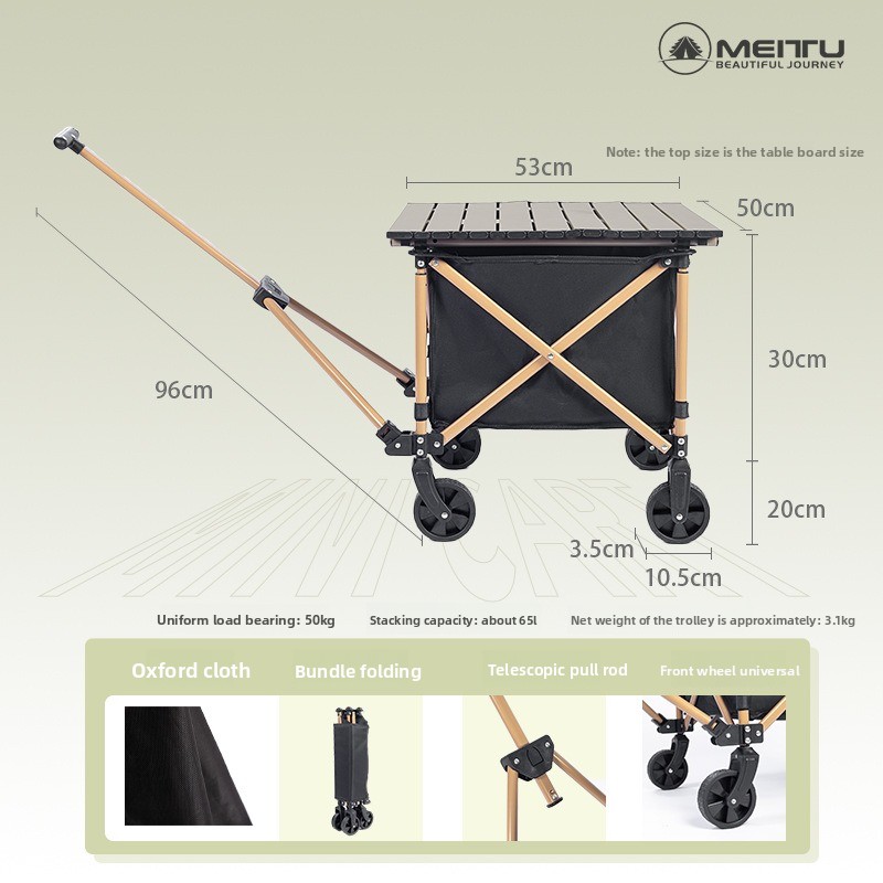Gerobak Lipat Luar Ruangan, Ke - Outdoor Camping Trolley ulasan dan harga