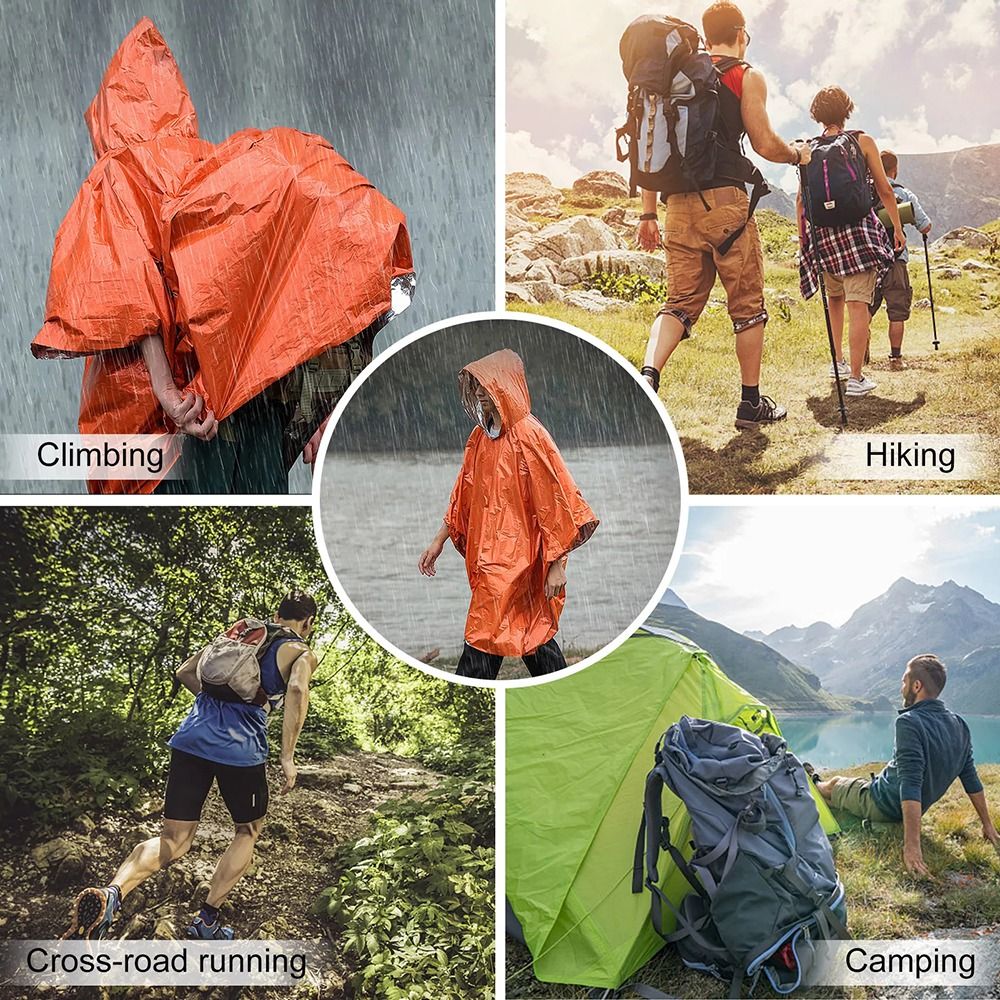 1Pcs Jas Hujan Darurat untuk H - Camping Rain Poncho ulasan dan harga