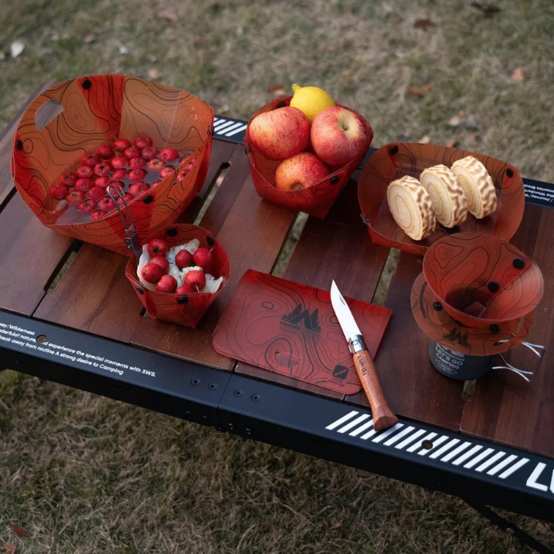 Peralatan Makan Berkemah Lipat - Outdoor Camping Dining Set ulasan dan harga
